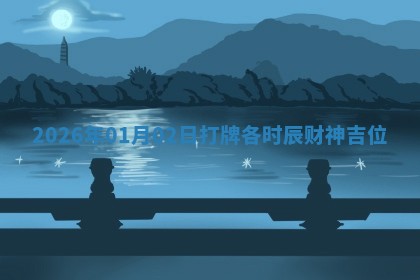 2026年01月02日打牌各时辰财神吉位