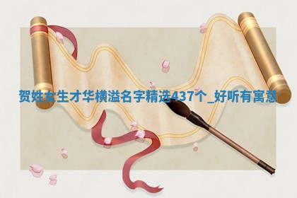 贺姓才华横溢的女生名字