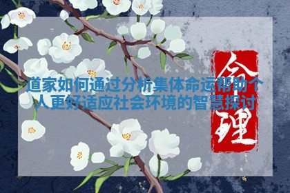 道家如何通过分析集体命运帮助个人更好适应社会环境的智慧探讨